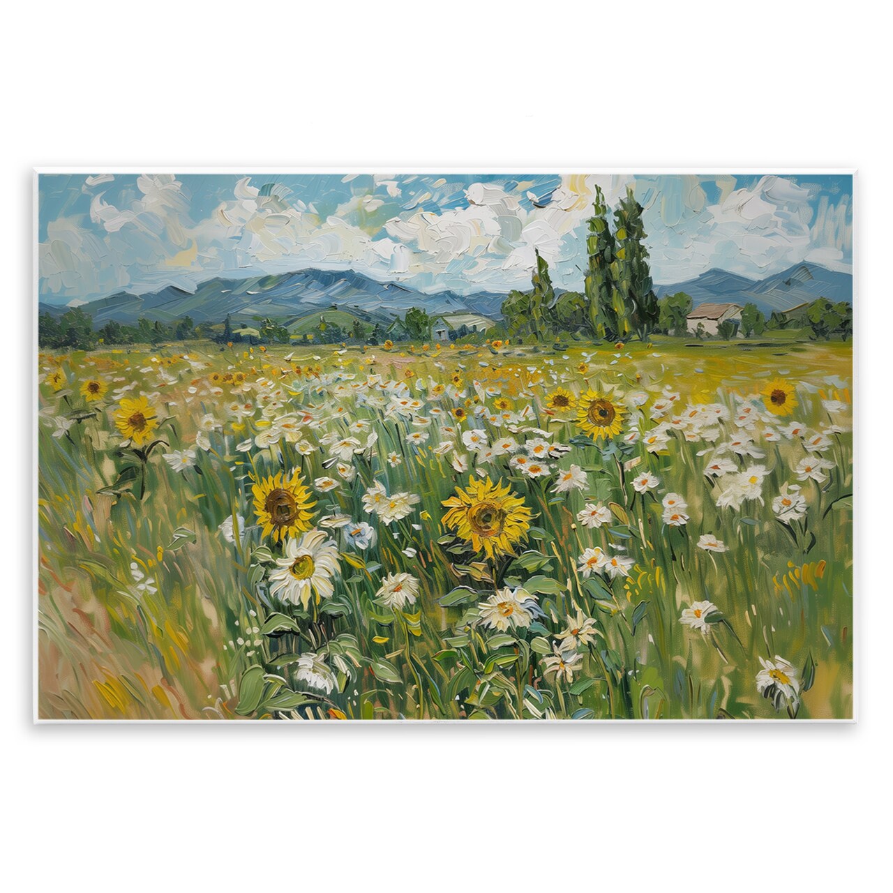 Stupell Industries Sunflower & Daisy Meadow Wall Plaque Art Design by Arlington Prints